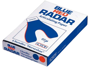 Blue Red Radar Articulating Paper Horseshoe, 60 MY